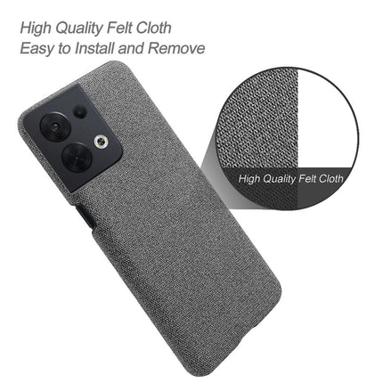 Mobizang Woven Soft Fabric Case for Oppo Reno 8 (5G) Back Cover, Shock Protection Slim Hard Anti Slip Back Cover (Grey)