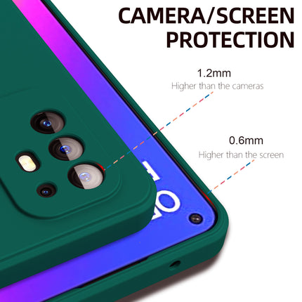 Matte Lens Protective Back Cover for Oppo F19 PRO , Slim Silicone with Soft Lining Shockproof Flexible Full Body Bumper Case (Green)