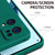 Matte Lens Protective Back Cover for Oppo Reno 7 Pro (5G) , Slim Silicone with Soft Lining Shockproof Flexible Full Body Bumper Case (Green)