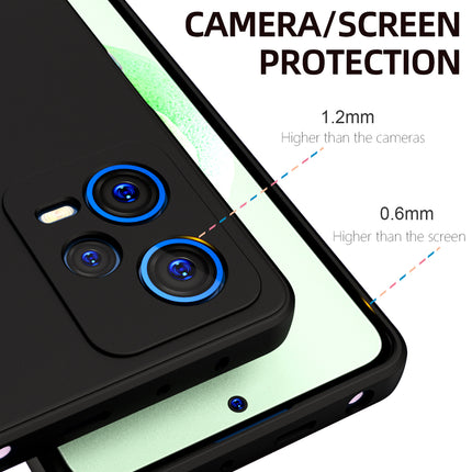 Mobizang Matte Protective Lens Flexible Back Cover for Redmi Note 12 | Slim Silicone with Soft Lining Shockproof Full Body Bumper Case (Black)