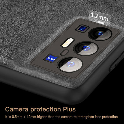 Tux Back Case For Vivo X70 Pro Plus , Slim Leather Case with Soft Edge Shockproof Back Cover (Black)