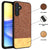 Mobizang Soft Fabric & Leather Hybrid Protective Back Cover for Samsung Galaxy A25 (5G) | Shockproof Slim Hard Anti Slip Back Case (Brown)