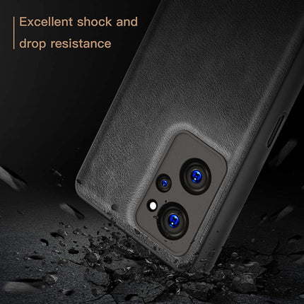 Tux Back Case for Realme 9i, Slim Leather Case with Soft Edge Shockproof Back Cover (Black)