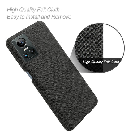 Mobizang Woven Soft Fabric Case for Oppo F21 PRO, 4G Back Cover,  Shock Protection Slim Hard Anti Slip Back Cover (Black)