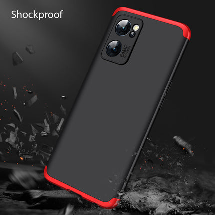 Double Dip Full 360 Protection Back Case Cover for Oppo Reno 7 (5G) (Red , Black)