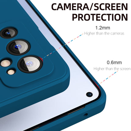 Matte Lens Protective Back Cover for OnePlus 9RT , Slim Silicone with Soft Lining Shockproof Flexible Full Body Bumper Case (Blue)
