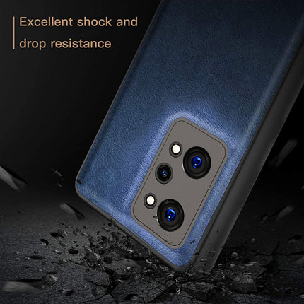 Tux Back Case For Realme GT NEO 2 , Slim Leather Case with Soft Edge Shockproof Back Cover (Blue)