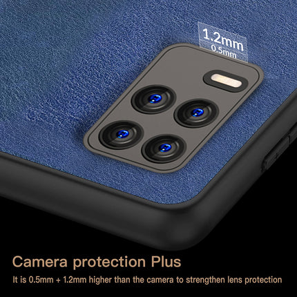 Tux Back Case For Realme 8 (5G) , Slim Leather Case with Soft Edge Shockproof Back Cover (Blue)
