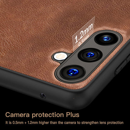 Mobizang Tux Back Case for Samsung Galaxy A54 (5G) | Slim Leather Shockproof Camera Protection Back Cover (Brown)
