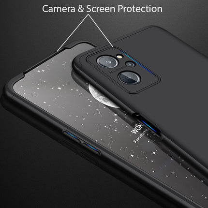 Double Dip Full 360 Protection Back Case Cover for Realme 9i (Black)