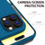 Mobizang Matte Protective Lens Flexible Back Cover for Apple iPhone 15 Pro Max | Slim Silicone with Soft Lining Shockproof Full Body Bumper Case (Blue)