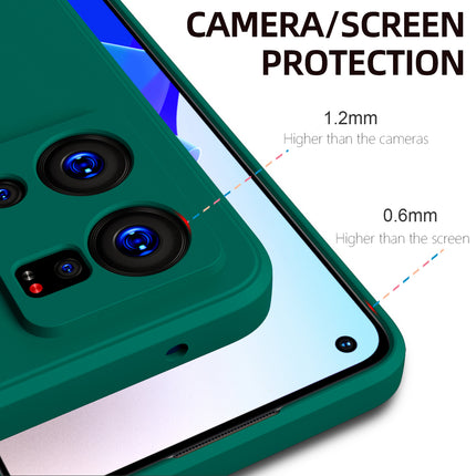 Matte Lens Protective Shockproof Flexible Back Cover for Oppo F21 PRO (4G), Slim Silicone with Soft Lining Shockproof Flexible Full Body Bumper Case (Green)