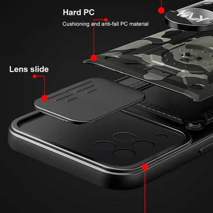 Tank Back Cover for Samsung Galaxy F62 , Inbuilt Ring & Slider [Military Grade Protection] Shockproof Lens Protection Case (Black)