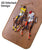 Santa Barbara Polo Jockey Series Luxury Leather Back Case Cover for Apple iPhone 13 Pro Max (6.7), Brown