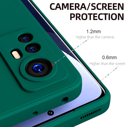 Matte Lens Protective Shockproof Flexible Back Cover for Xiaomi 12 PRO (5G), Slim Silicone with Soft Lining Shockproof Flexible Full Body Bumper Case (Green)