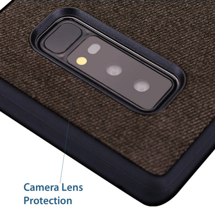 Soft Full Fabric Protective Shockproof Back Case Cover for Samsung Galaxy Note 8 (Full Brown)
