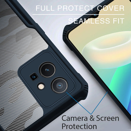 Beetle Camouflage for Vivo Y75 Back Case, [Military Grade] Shockproof Slim Hybrid Cover (Blue)