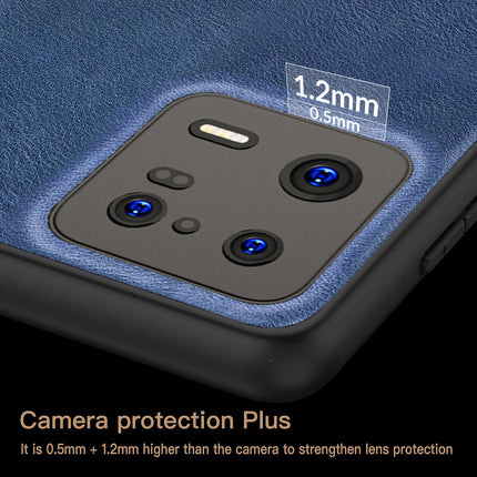Mobizang Tux Back Case for Xioami 13 Pro (5G) | Slim Leather Shockproof Camera Protection Back Cover (Blue)