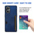 Mobizang Razor Wallet Back Case for Oppo F21 Pro (5G) | Slim PU Leather & Fabric Cover with Inbuilt Card Pocket (Blue)