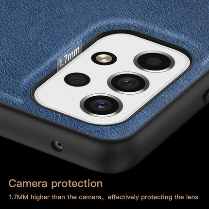 Tux Back Case for Samsung Galaxy A33 (5G), Slim Leather Case With Shockproof Back Cover (Blue)