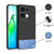 Mobizang Soft Fabric & Leather Hybrid Protective Back Case Cover for Oppo Reno 8 PRO (5G) (Black,Blue)