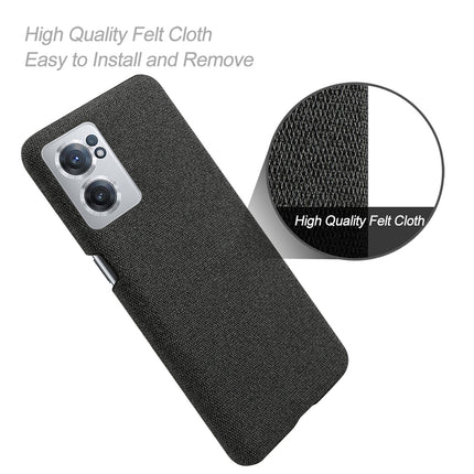 Woven Soft Fabric Case for OnePlus Nord CE 2 (5G) Back Cover, Shock Protection Slim Hard Anti Slip Back Cover (Black)