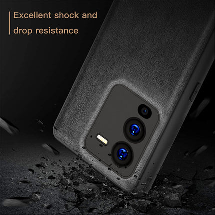 Mobizang Tux Back Case for Vivo V25 Pro ,Slim Leather Case with Shockproof Back Cover (Black)