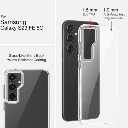 Mobizang Shield Clear Acrylic Back Shock Proof Case Cover for Samsung Galaxy S23 FE (Transparent)