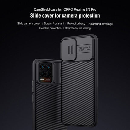 Nillkin Realme 8 Pro / Realme 8 (4G) Case, CamShield Series Case with Slide Camera Cover Slim Protective Case (Black)