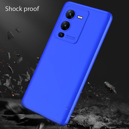 Mobizang Double Dip Full 360 Protection Back Case Cover for Vivo V25 PRO (5G) (Blue)