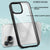 Hawkeye Clear Back Cover for Apple iPhone 13 Mini (5.4 inch) , Camera Lens Protector Shockproof Slim Clear Case Cover (Black)
