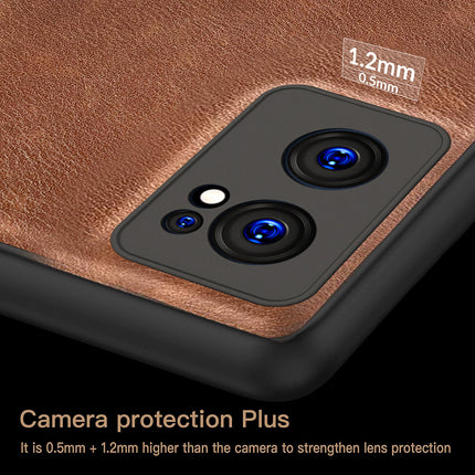 Tux Back Case for OnePlus Nord CE 2 (5G), Slim Leather Case with Soft Edge Shockproof Back Cover (Brown)