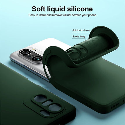 Matte Lens Protective Back Cover for Xiaomi 11X Pro / Mi 11X , Slim Silicone with Soft Lining Shockproof Flexible Full Body Bumper Case (Green)
