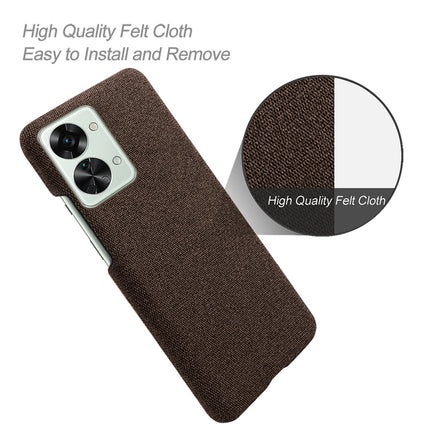 Mobizang Woven Soft Fabric Case for OnePlus Nord 2T  Back Cover,  Shock Protection Slim Hard Anti Slip Back Cover (Brown)