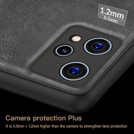 Tux Back Case for Realme 9 Pro Plus, Slim Leather Case with Soft Edge Shockproof Back Cover (Black)