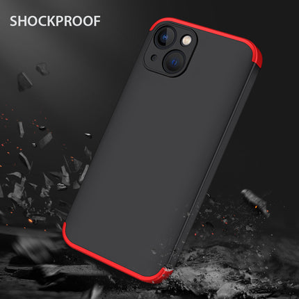 Double Dip Full 360 Protection Back Case Cover for Apple iPhone 13 (6.1) (Red,Black)
