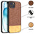 Mobizang Soft Fabric & Leather Hybrid Protective Back Cover for Apple iPhone 15 | Shockproof Slim Hard Anti Slip Back Case (Brown)