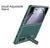 Mobizang Leather Case for Samsung Galaxy Z Fold 5 | Inbuilt Stand Hybrid Back Cover (Graygreen)