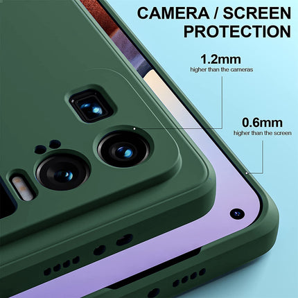 Matte Lens Protective Back Cover for Xiaomi Mi 11 Ultra , Slim Silicone with Soft Lining Shockproof Flexible Full Body Bumper Case (Green)