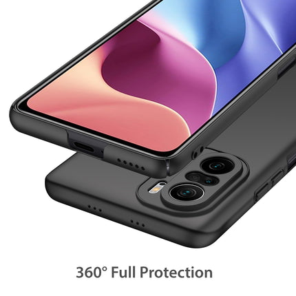 Silk Smooth Finish [Full Coverage] All Sides Protection Slim Back Cover For Xiaomi Mi 11X / 11X Pro (Black)