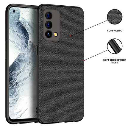 Soft Full Fabric Protective Back Case Cover for Realme GT Master (Black)