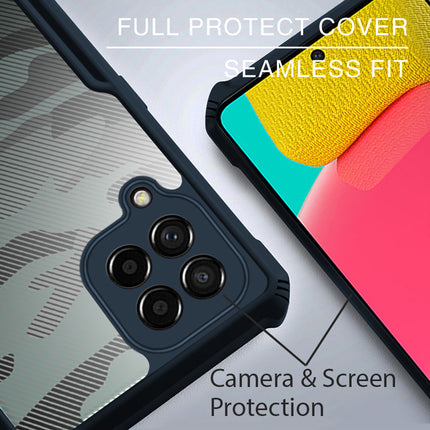 Beetle Camouflage for Samsung Galaxy M33 (5G) Back Case, Shockproof Slim Cover (Blue)
