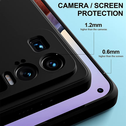 Matte Lens Protective Back Cover for Xiaomi Mi 11 Ultra , Slim Silicone with Soft Lining Shockproof Flexible Full Body Bumper Case , Black