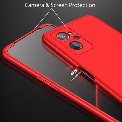 Double Dip Full 360 Protection Back Case Cover for Realme 9i (Red)