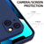 Matte Lens Protective Back Cover for Apple iPhone 13 (6.1) , Slim Silicone with Soft Lining Shockproof Flexible Full Body Bumper Case (Blue)