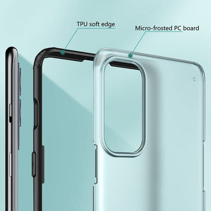 Shield Frosted Acrylic Back Shock Proof Case Cover for OnePlus Nord 2 (5G) /One PlusNord 2  (5G) (Black)