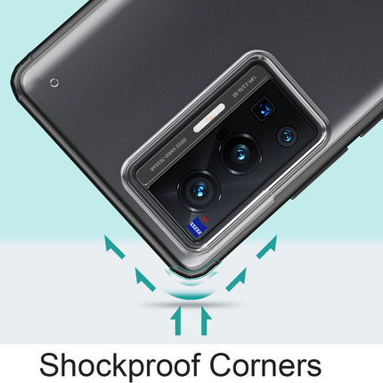 Shield Frosted Acrylic Back Shock Proof Case Cover for Vivo X70 PRO (Black)