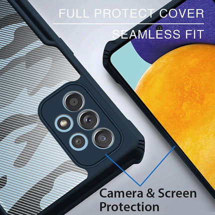 Beetle Camouflage for Samsung Galaxy M32 (5G) Back Case, [Military Grade Protection] Shock Proof Slim Hybrid Bumper Cover (Blue)