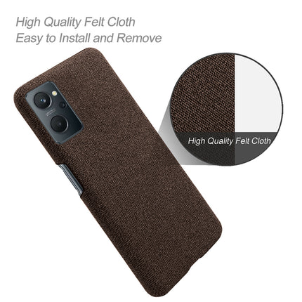 Woven Soft Fabric Case for Realme 9i Back Cover, Shock Protection Slim Hard Anti Slip Back Cover (Brown)