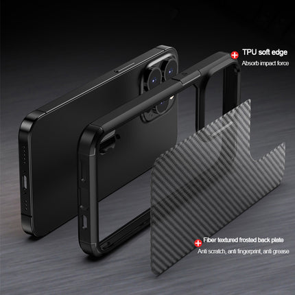Carbon Armor Back Case Cover for Apple iPhone 13 PRO MAX (6.7 inch) , [Military Grade Protection] Shock Proof Slim Hybrid Bumper Case (Black)